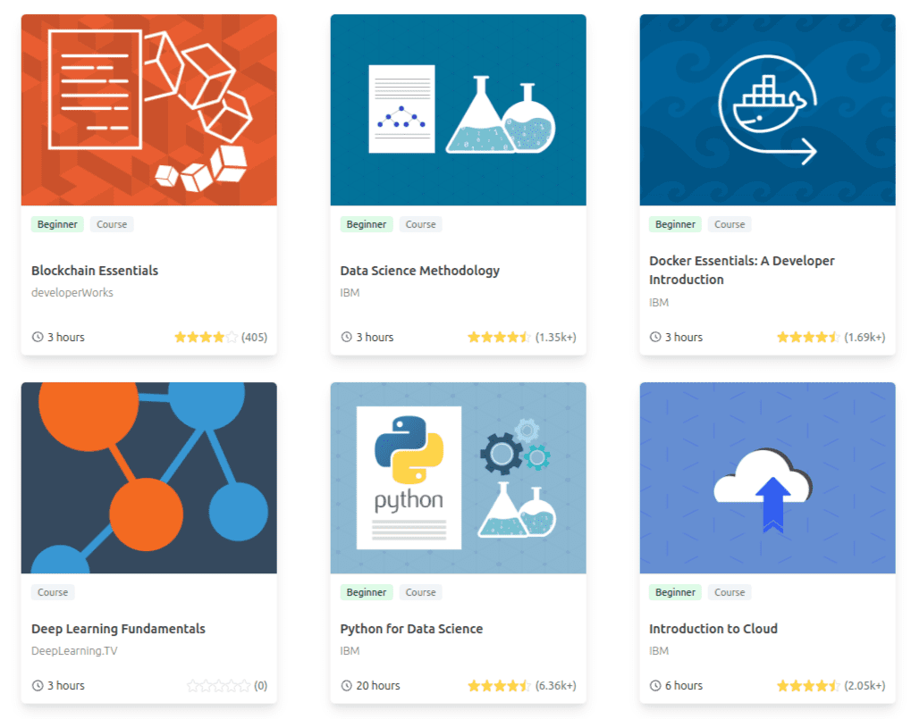 IBM free courses example